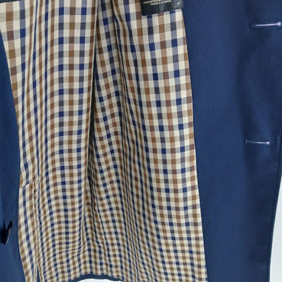 Vintage Aquascutum Aqua 5 Trench Coat in Navy Blue - Picture 6 of 15
